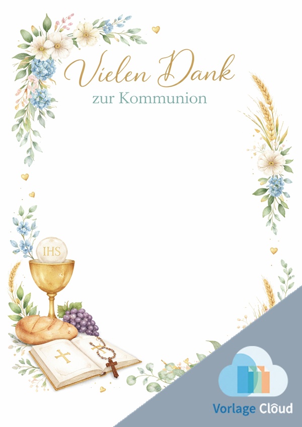 dankeskarten zur kommunion
