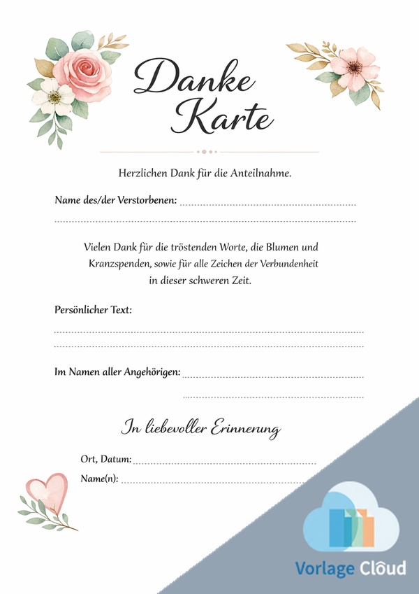danksagung fur trauerkarten
