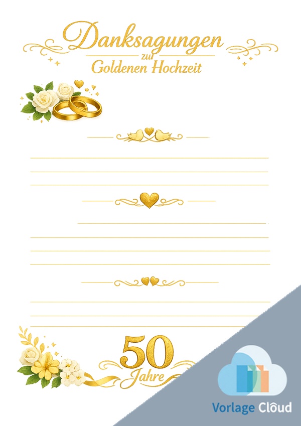 danksagung goldene hochzeit ohne bild