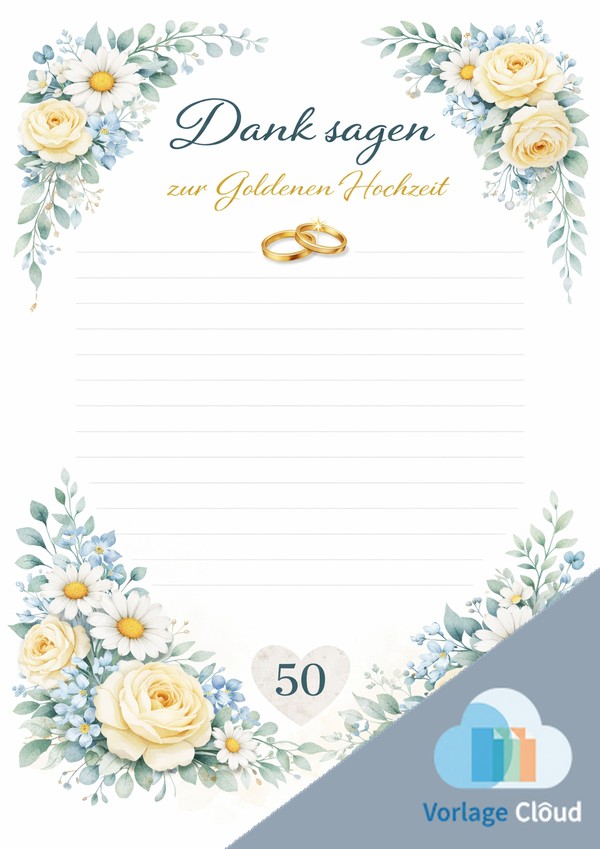 danksagungen goldene hochzeit kostenlos