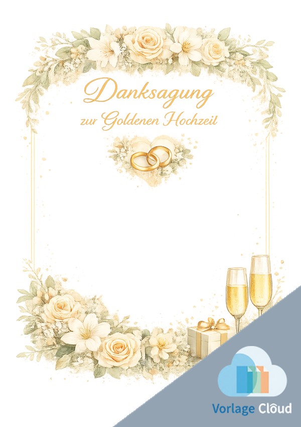 danksagungen goldene hochzeit zum ausladen