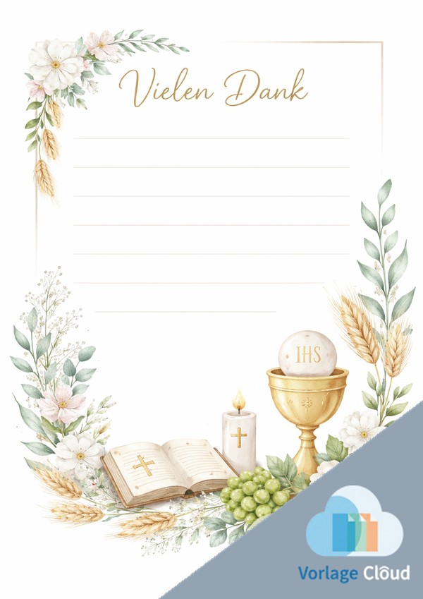 danksagungskarten kommunion gratis