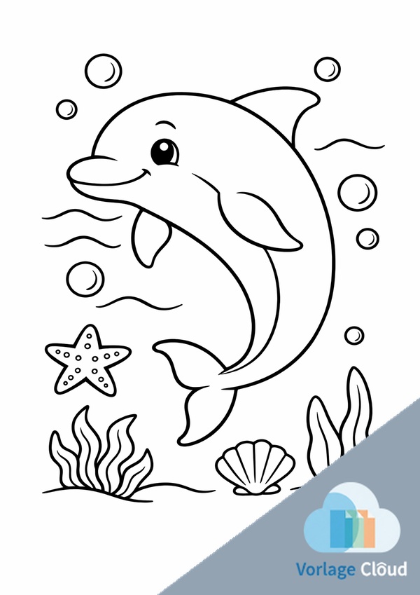 delfin malvorlage