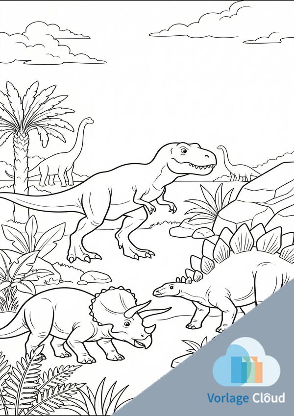 dino bilder zum ausmalen