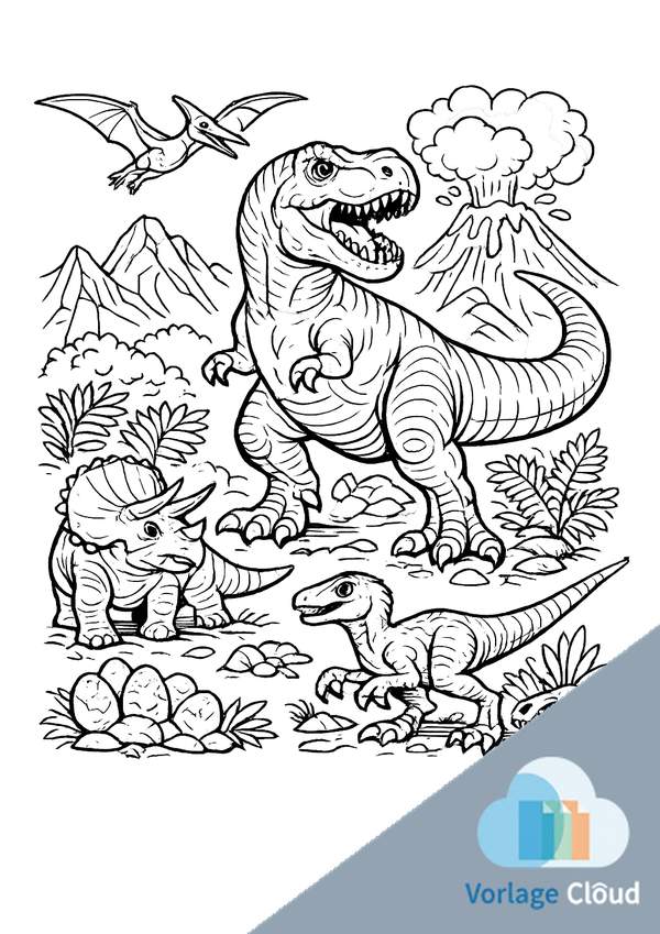 dino malvorlage