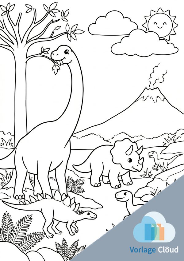 dinosaurier ausmalbild