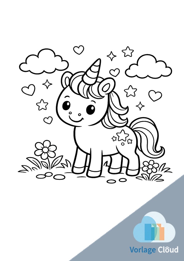 einhorn ausmalbild zum ausdrucken