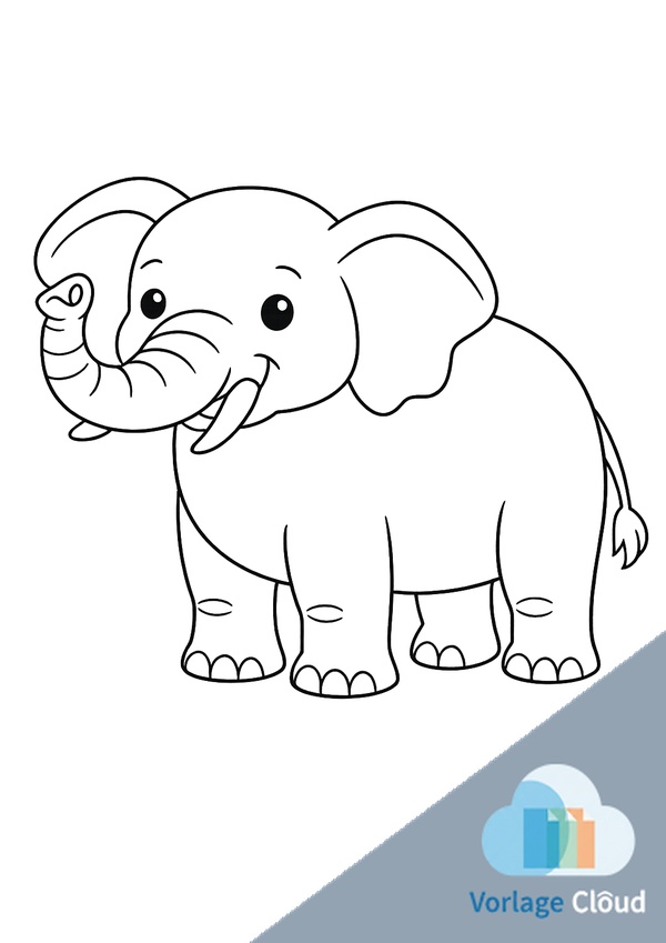 elefant ausmalbild