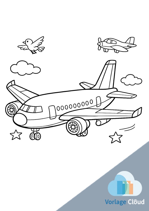 flugzeug ausmalbild