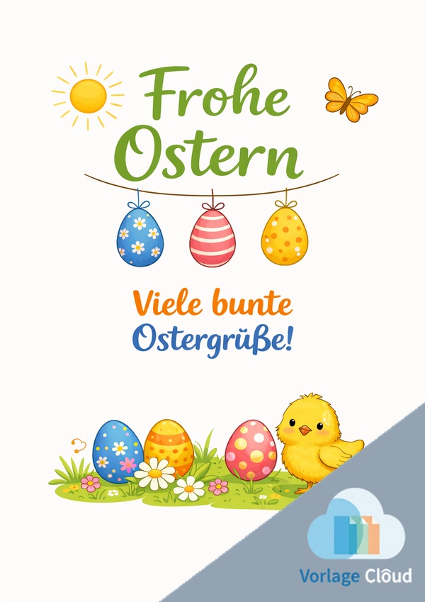 frohe ostern karte