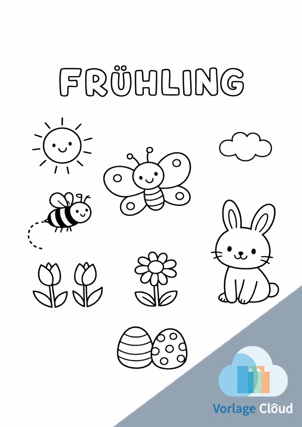 frühling bild zum ausmalen