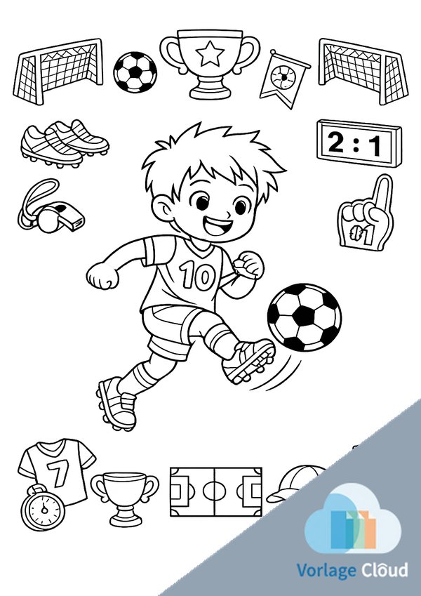 fussball ausmalbild