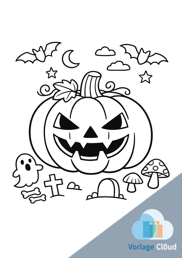 halloween kürbis ausmalen