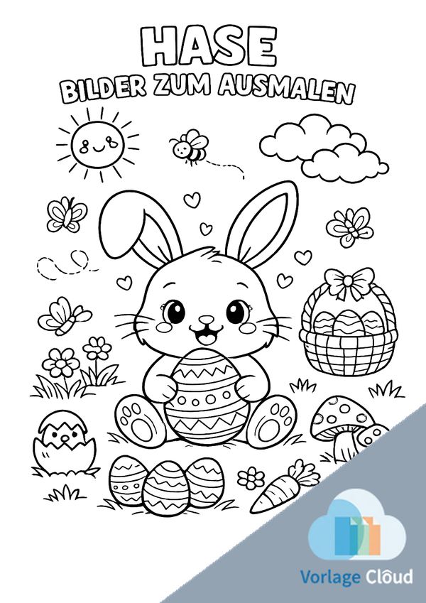 hase ausmalbild