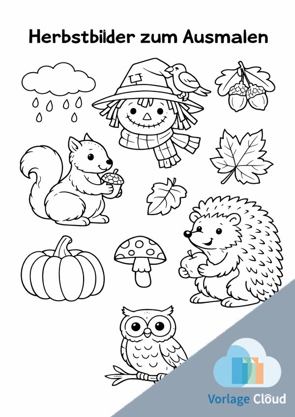 herbstblätter zum ausmalen