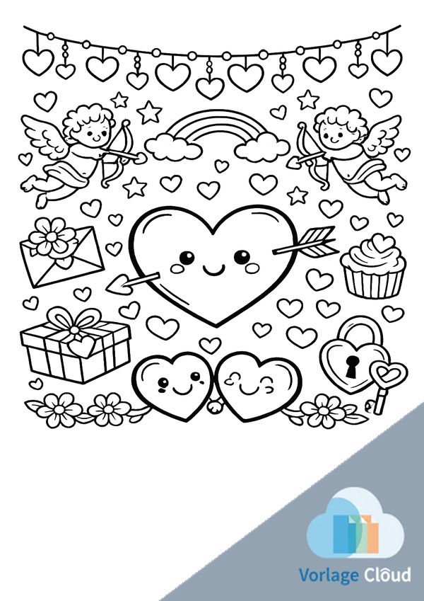 herz bilder zum ausmalen