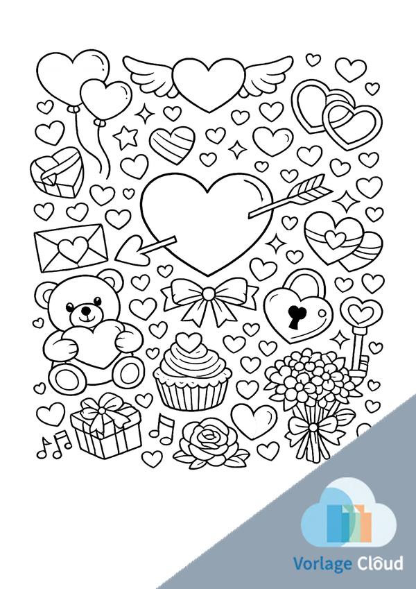 herzen malvorlagen