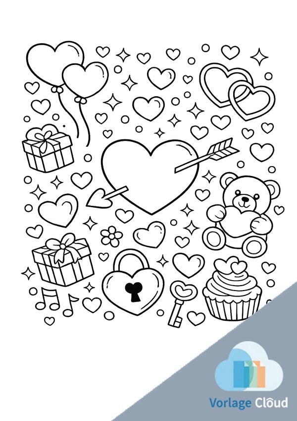 herzen zum ausmalen