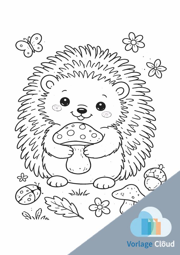 igel bild ausmalen