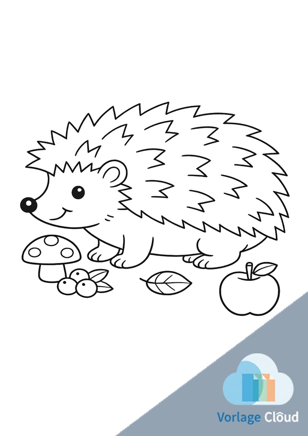 igel bild zum ausmalen