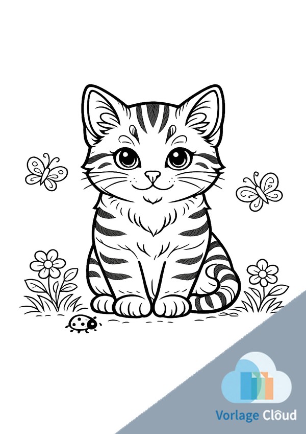 katzen ausmalbild