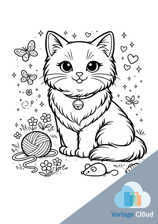 katzen ausmalbilder zum ausdrucken