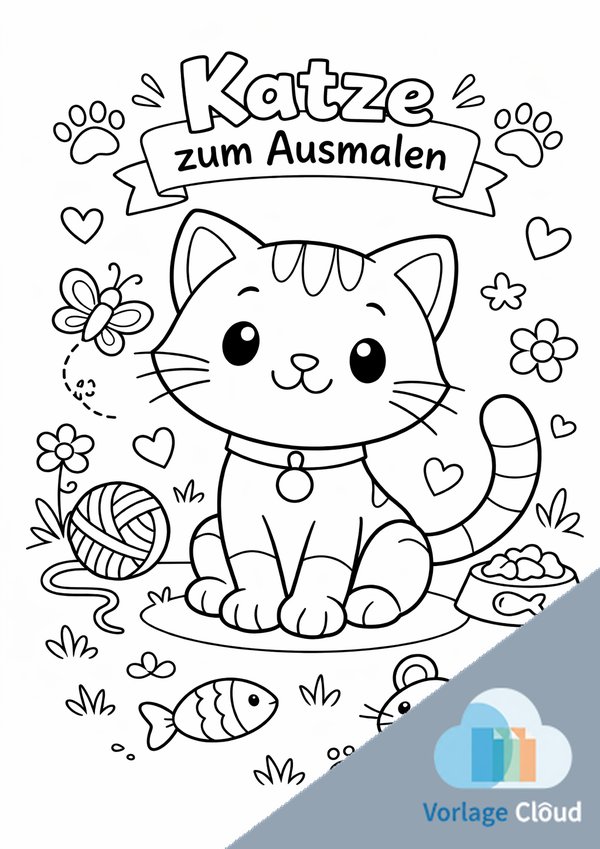 katzen malen vorlagen