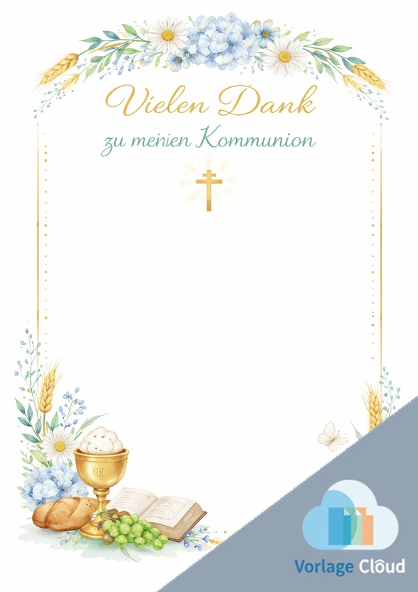 kommunion danksagungskarten kostenlos