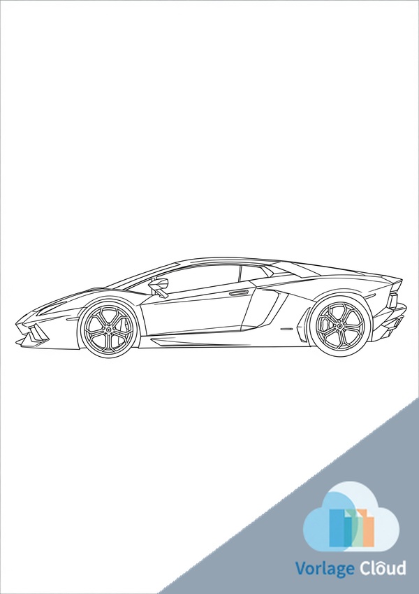 lamborghini ausmalbild kostenlos