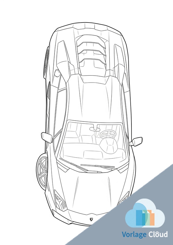 lamborghini aventador ausmalbilde