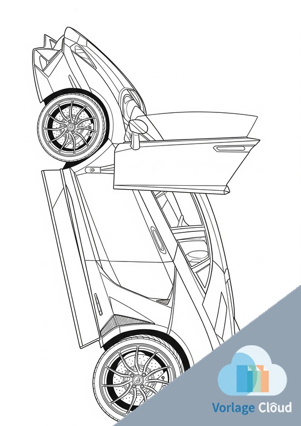 lamborghini sportwagen ausmalbilder