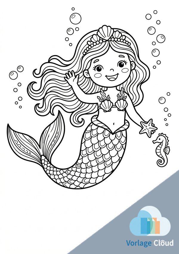 malen meerjungfrau