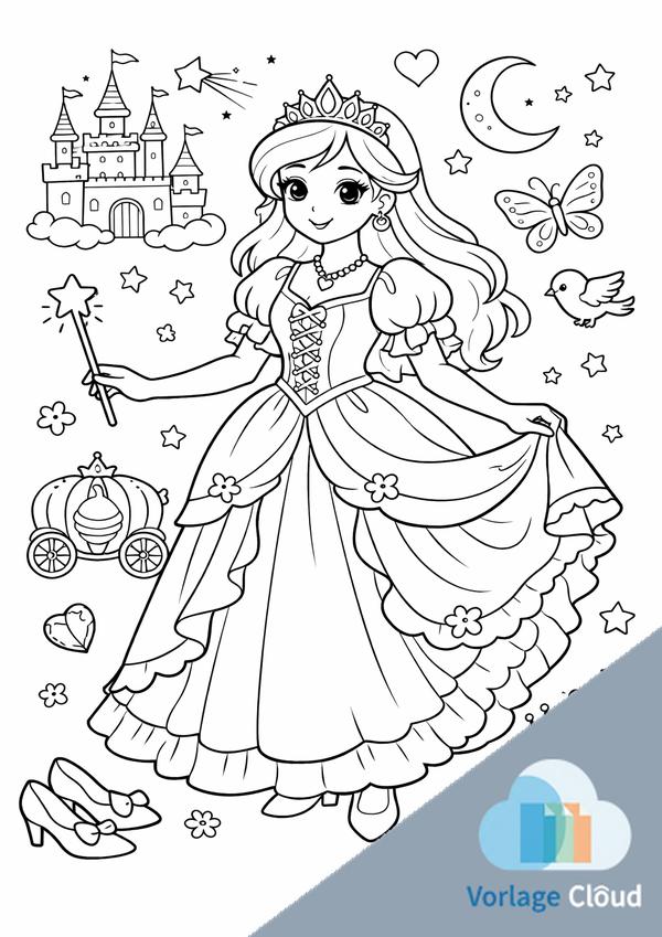 malen prinzessin ausmabilder