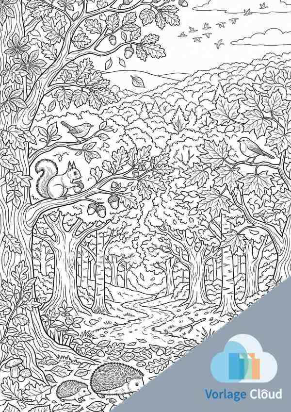 malvorlage blätter herbst