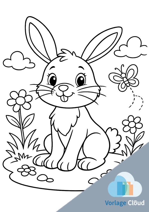 malvorlage hase einfach