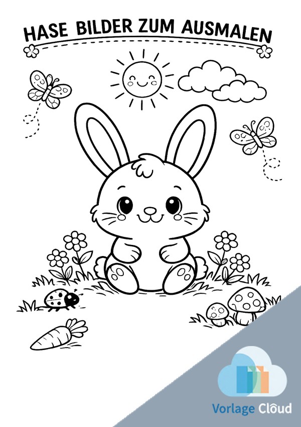 malvorlage hasengesicht