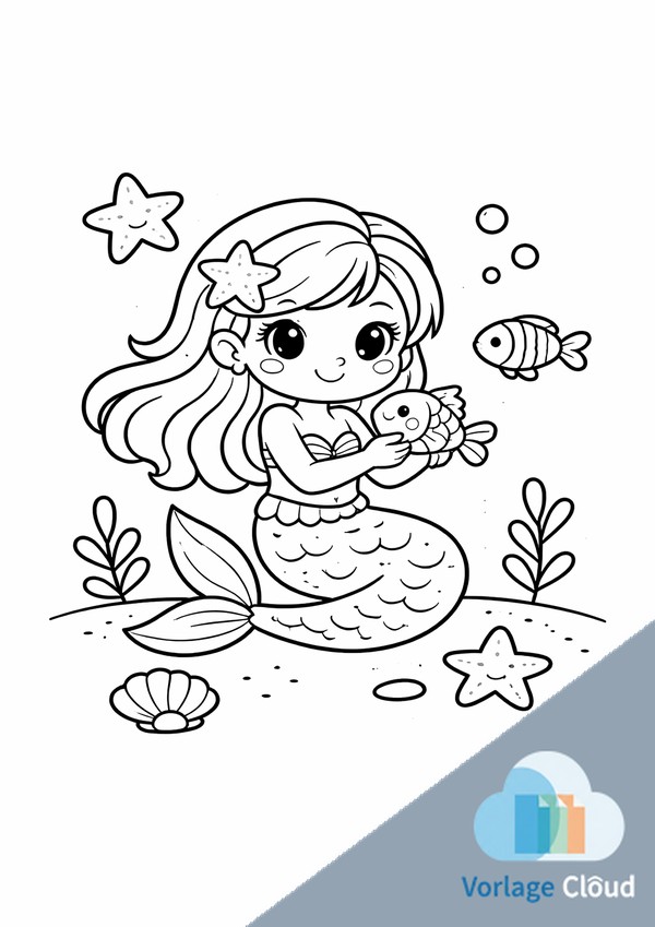 malvorlage meerjungfrau