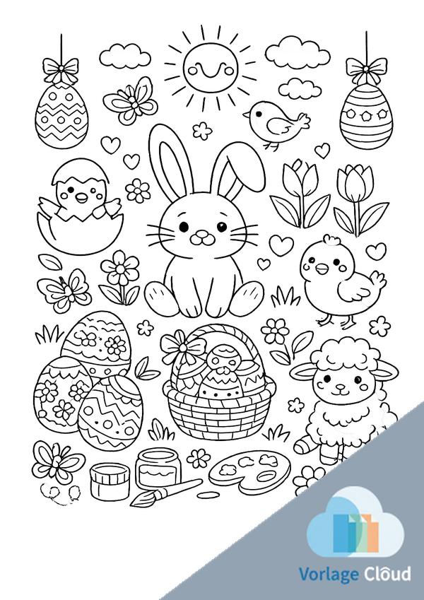 malvorlagen für osterhasen