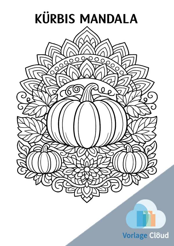 mandala kürbis zum ausmalen