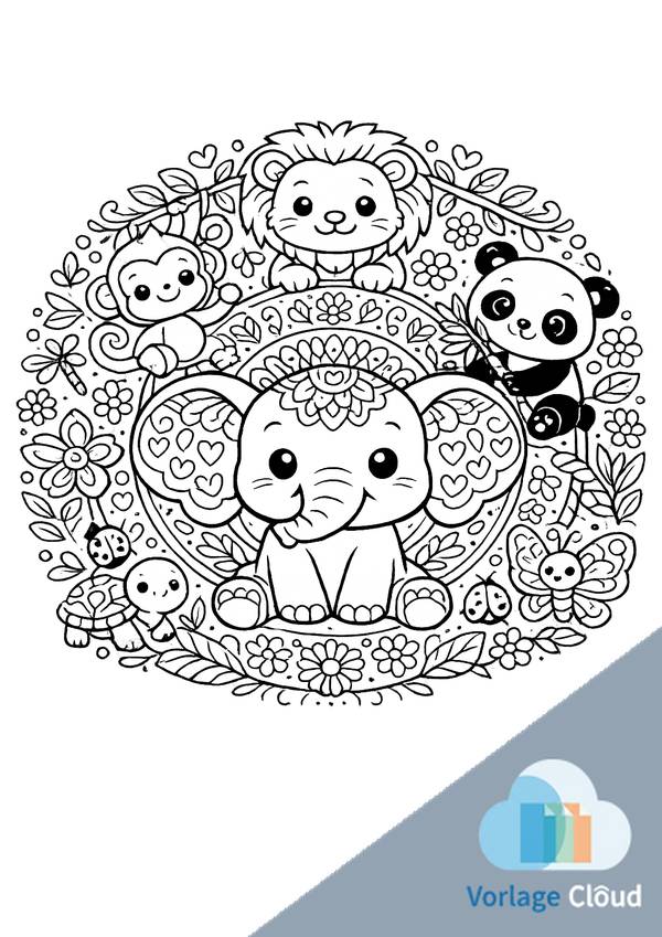 mandala zum ausdrucken tiere