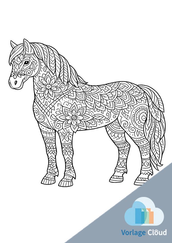 mandalas mit pferden zum ausdrucken