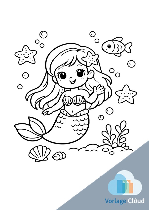 meerjungfrau ausmalbilder