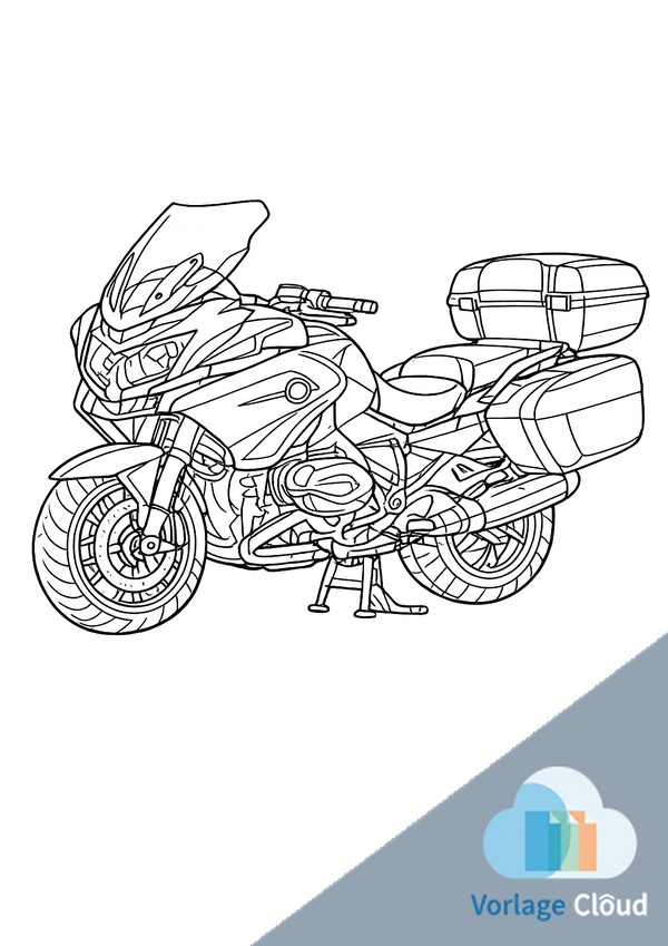 motorrad ausmailbild zum ausdrucken