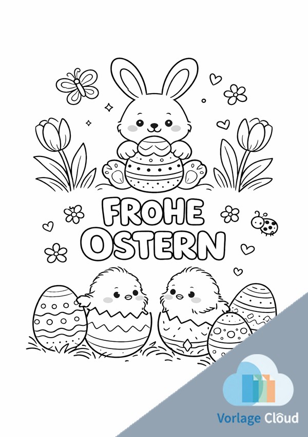 osterhase ausmalbild