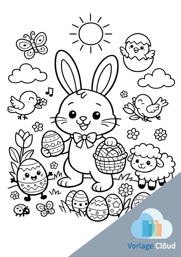 osterhasen zum ausmalen