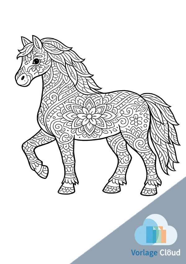 pferd mandala zum ausdrucken