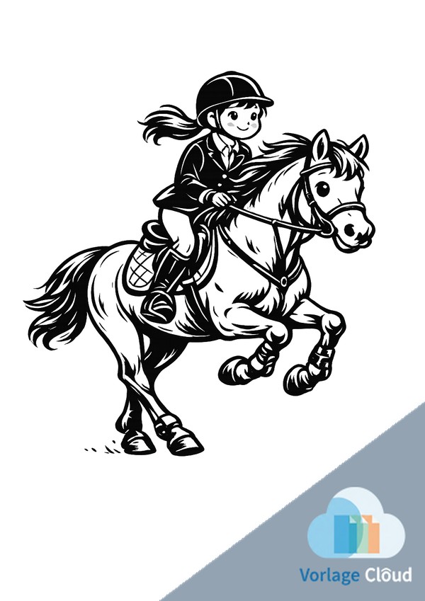 pferd mit reiterin ausmalbilder