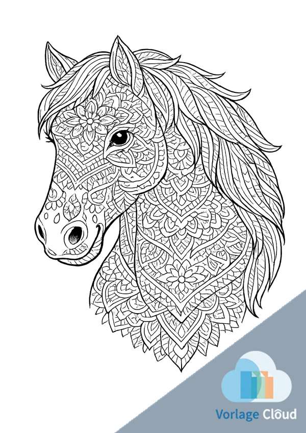 Pferde Mandala Ausdrucken