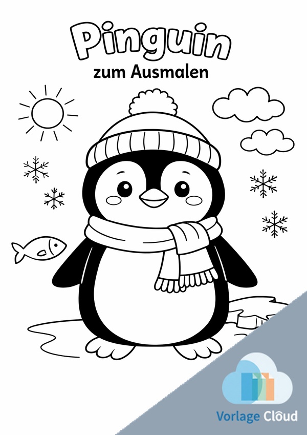 Pinguin Bilder Zum Ausmalen