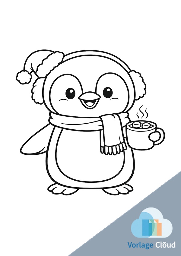 pinguin vorlagen zum ausmalen